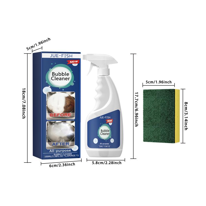 All Purpose Bubble Cleaner Kitchen Grease Grime Cleaner Cookware Heavy Oil Cleaning Rust Remover Multipurpose Oil Cleaning Foam