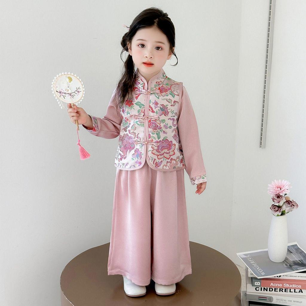 Autumn 2025 Girls' Hanfu Tang Suit: Children's Chinese Style Costume for Daily Wear and Performances