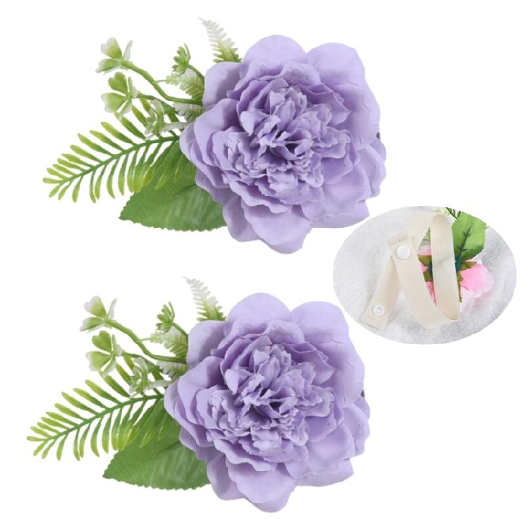 Pack of 2 Artificial Flower Curtain Clips Decorative Tiebacks Clasps Buckles Window Drape Holders Holdbacks Home Decors