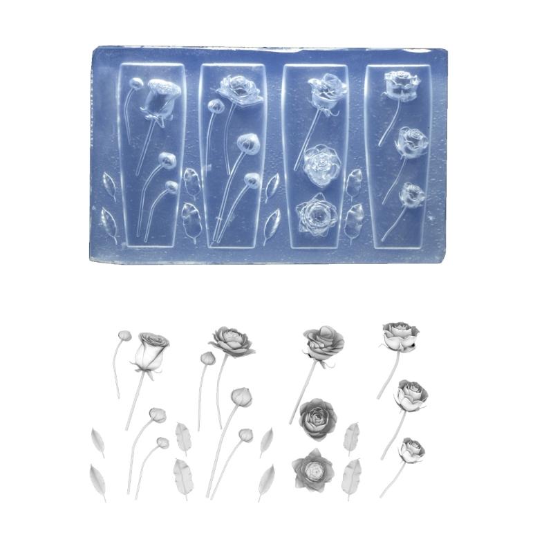 Silicone Nails Embellishment Molds Flower Theme Small Accessories Crafting Molds Suitable for Beauty Enthusiasts Present