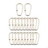 20Pcs Key Chain Rings Metal Hooks Pendant Hanger Stainless Steel Versatile Parts D Shape Quick Link