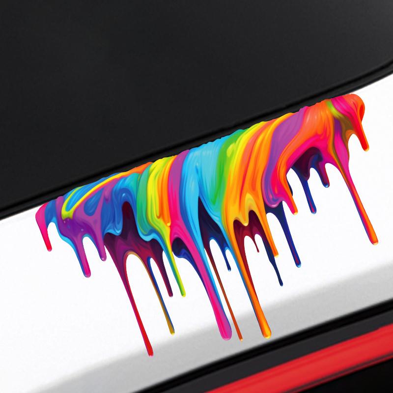 Auto Regenbogen Farbe Graffiti Auto Zubehör Aufkleber Vinyl Für Lkw Motor Aufkleber Seite Körper Kraftstoff Tank Vans Fenster Aufkleber