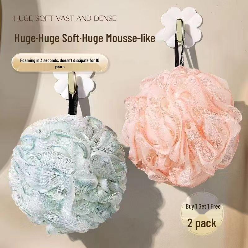 Luxury Large Bath Bombs & Non-Shedding Bath Flowers - Soft, High-Grade Shower Loofahs 30 светло-коричневого