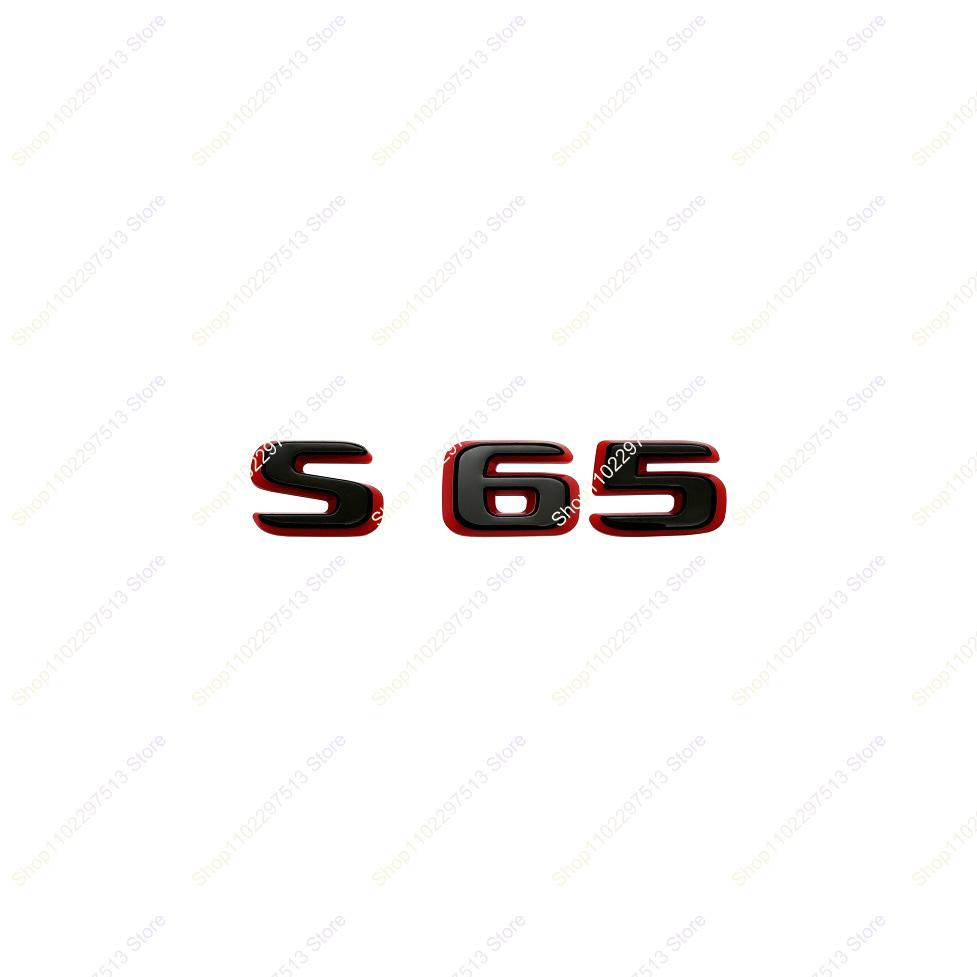 3D New style Two tone Number Letters S63 S65 S63L S65L ABS Emblem for W222 W223 Car Fender Trunk Logo Sticker