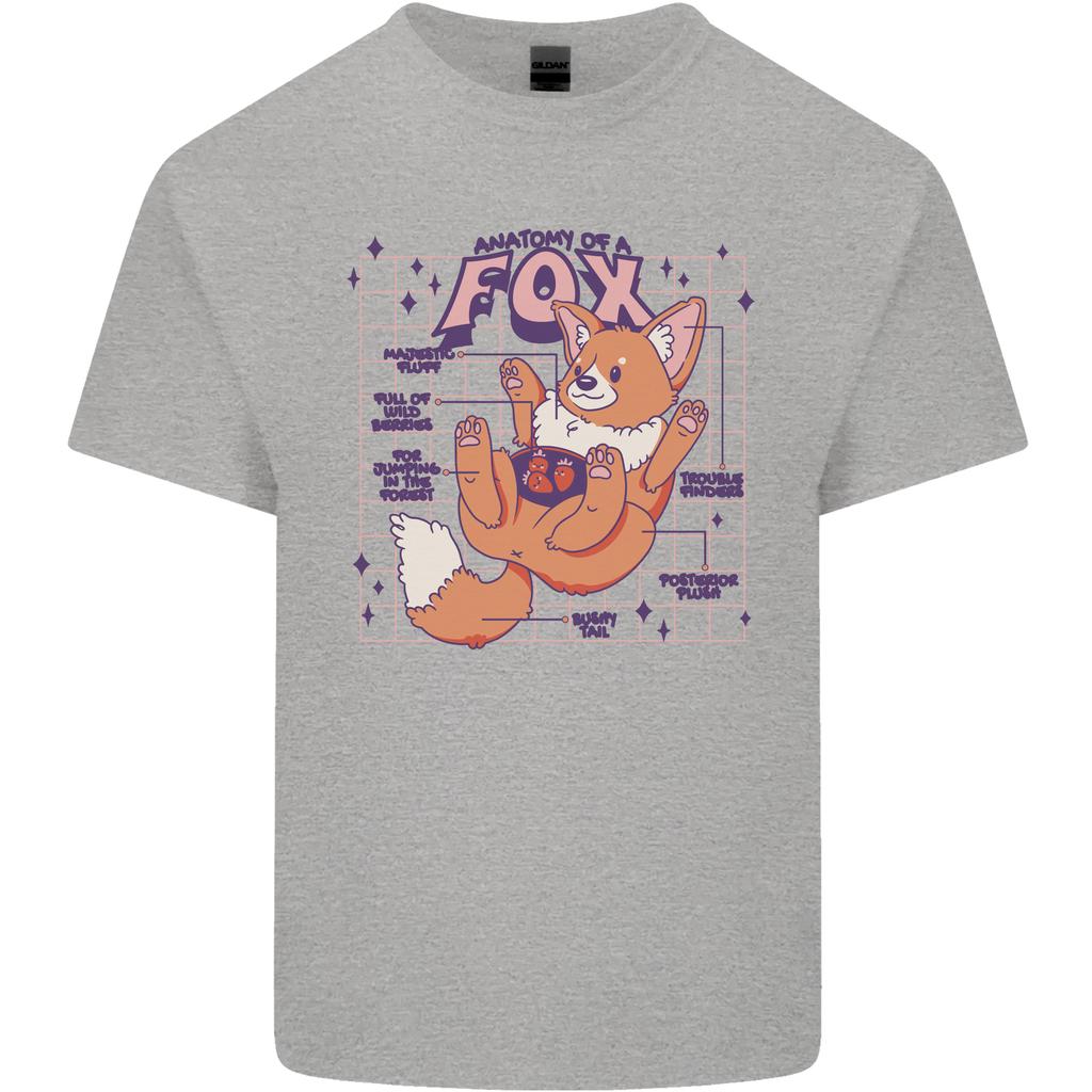 Anatomy of a Fox Foxes Funny Unisexs Light Cotton TShirt