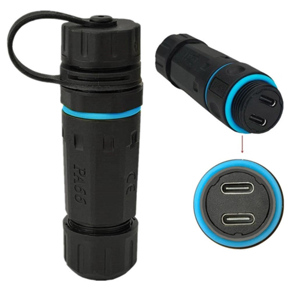 

Адаптер 10 Гбіт/с IP68 Водонепроникний Подвійний Type-C Гніздо до Гнізда з Захисною Кришкою As Shown A