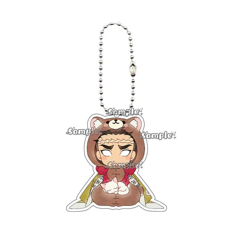 Cartoon Acrylic Nezuko Agatsuma Zenitsu Tomioka Giyuu Peripheral Keychain Pendant Decoration Fans Cute Accessory Ornaments Gifts