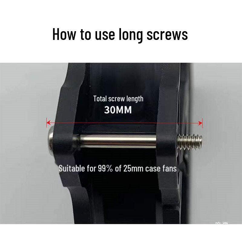 6#32 Long Screw Clamp for Computer Case Radiator Fan, Power, and Blade Fixing