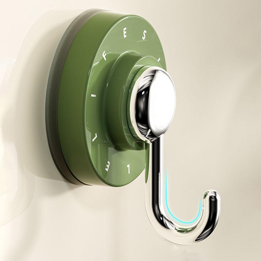 2 Pcs/Bag Hole-free Wall Sticky Hooks Load-bearing Clothes Hook Swivel Suction Cup Hooks  Toilet