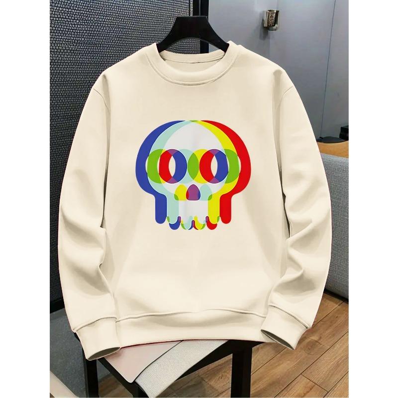Children's Fashion Skull Pattern Color Drip Design Street Trend Teen Sweatshirt