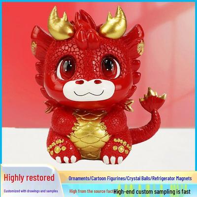 Customizable Cartoon Dragon Resin Ornament - Creative Gift In Stock