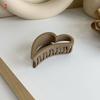 Popolare caffè nero beige fermaglio per capelli grande artiglio per capelli smerigliato fermagli per granchio forcine acriliche clip a forma di squalo geometrico