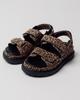 Klett-Sandalen Lola Andy 25018 37 braun Leopard Wildleder