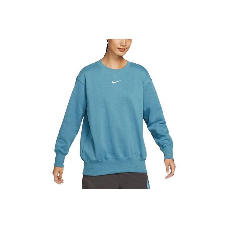 Nike Solid Color Logo Crewneck Long Sleeve Casual Sweatshirt for Women XS