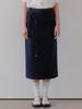 EIGHT DAYS A WEEK Belted Slit Skirt Navy Ad455