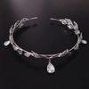 Luxury Rhinestone Tiaras Headbands for Women Leaf Crystal Crown Headdress Bridal Wedding Hair Jewelry Accessories
