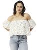 Moomaya Cotton Printed Off-Shoulder Top Summer Wear Crop Top For Women