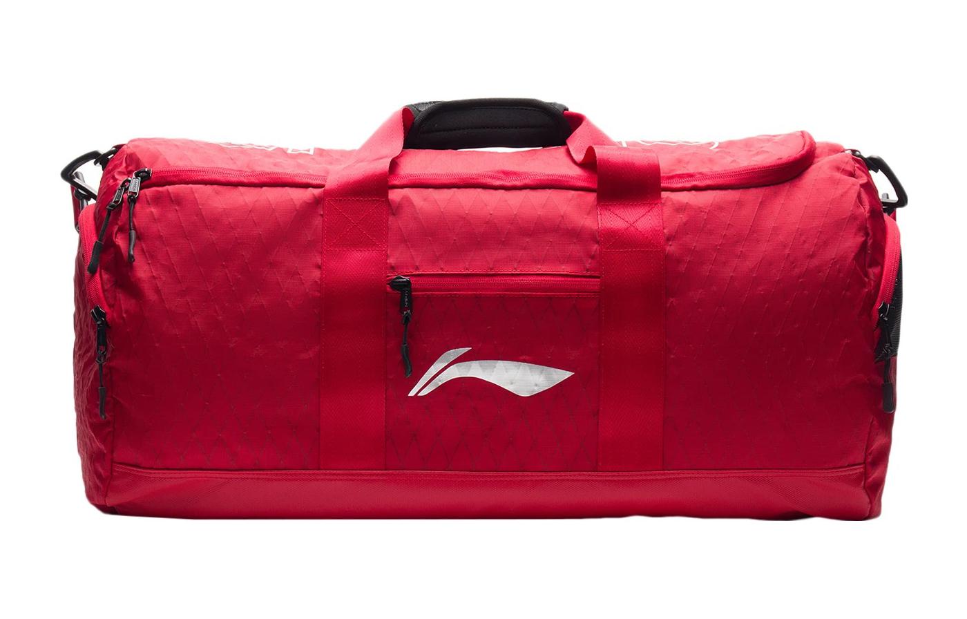 Li Ning Fabric Table Tennis Training Bag Gym Bag Unisex Red ABLS025-2