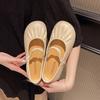 Mary Jane single shoes new ballet single shoes one word with shallow mouth beanie shoes fairy style flat shoes