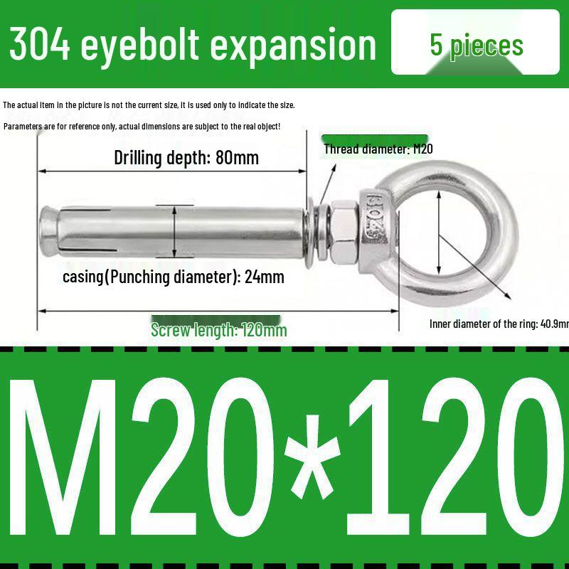 Stainless Steel 304 Eyebolt Expansion Nail with Fixing Loop