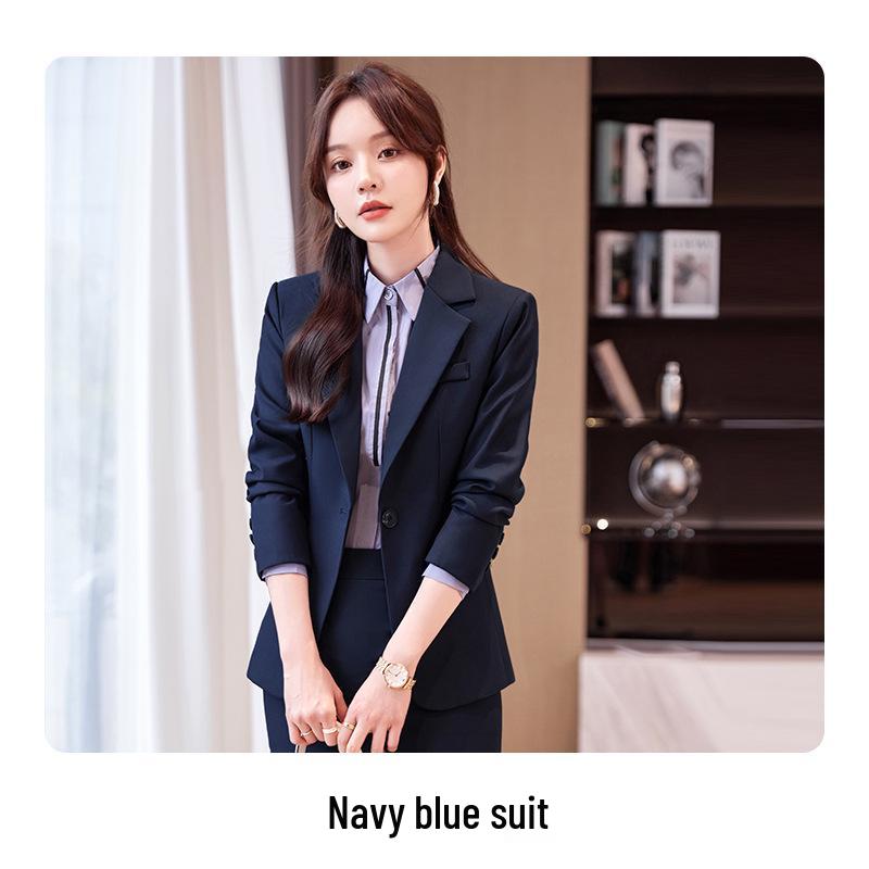 Zihong Women's High-End Career Suit - Spring/Autumn Temperament Style for College Interviews & Formal Wear