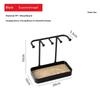 Portable Jewelry Display Rack Earrings Necklaces Storage Rack Key With Wooden Base Hanging Holder Desktop Organizer