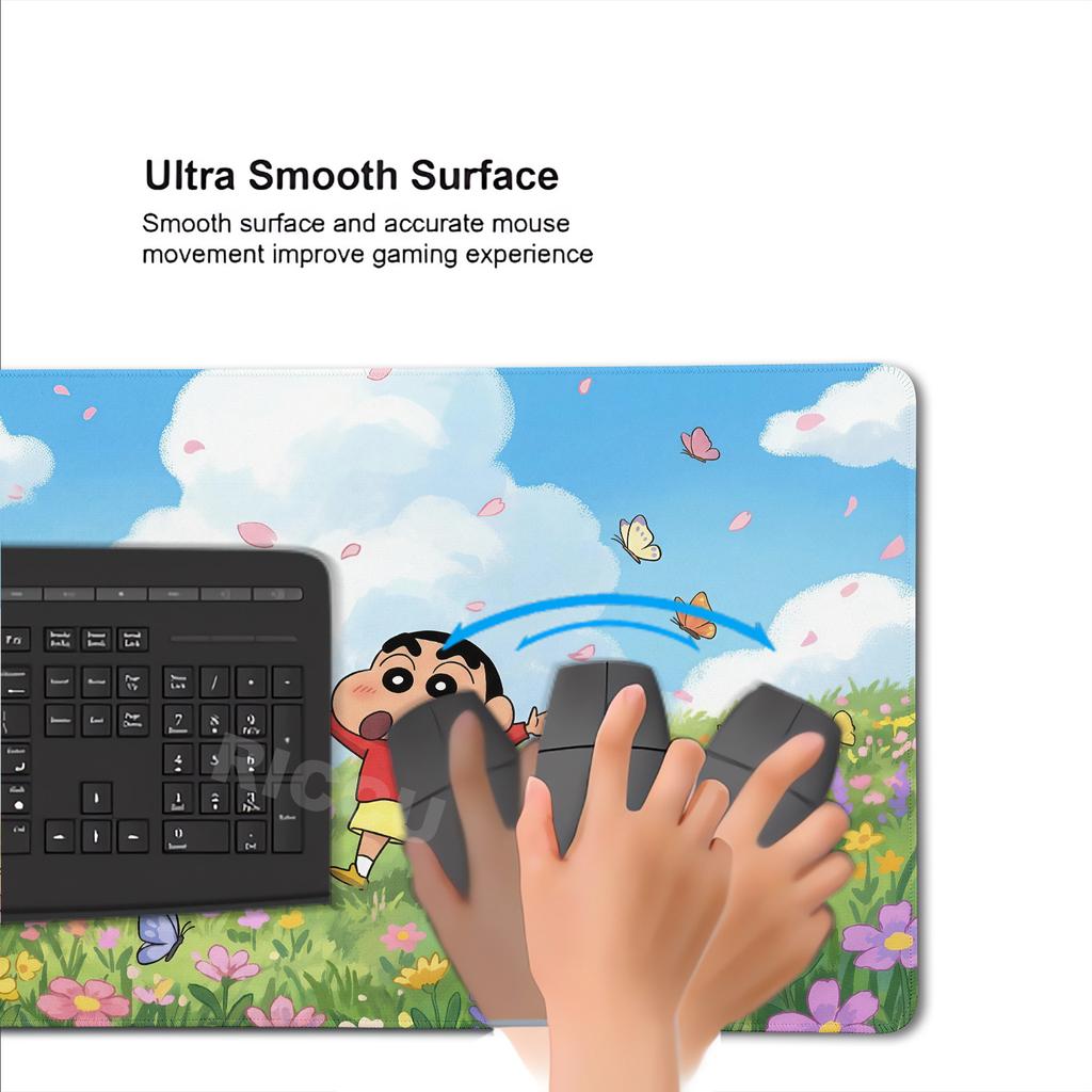 Extended Anime Cartoon Mouse Pads C-Crayon Shin-chans Desk Mats Peripherals HD Gamers Anti-slip Keyboard PC Rubber Table Carpets