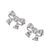 2 PCS Bowknot Shape Rhinestone Buttons Alloy Sewing Accessories for DIY Wedding Clothing Cardigan Cheongsam Crafts