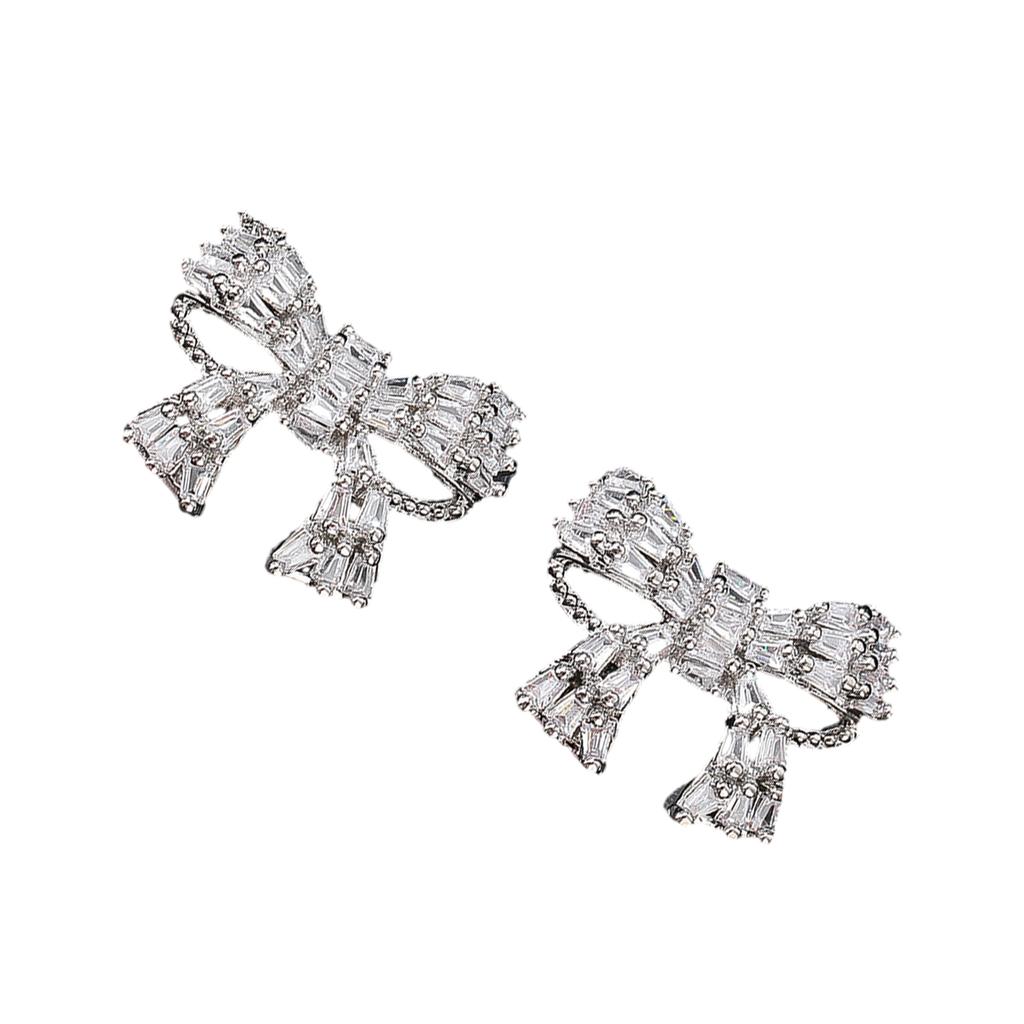 2 PCS Bowknot Shape Rhinestone Buttons Alloy Sewing Accessories for DIY Wedding Clothing Cardigan Cheongsam Crafts