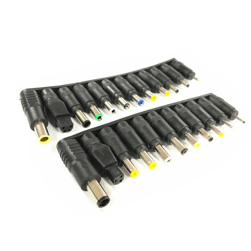 

1 комплект/23 шт. Наконечники адаптера питания постоянного тока Наборы разъемов 5,5 мм*2,1 мм для интерфейса зарядного устройства для ноутбука Штекеры для блока питания Наборы гнезд чёрный