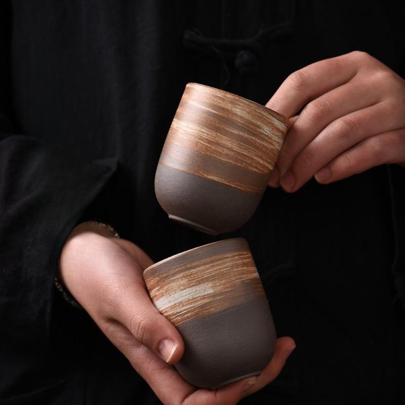 Creative Retro Coffee Cups Stoneware Handmade Ceramics Mugs Beer Tea Mug Whiskey Drinkware Cup Latte Teacup Teaware for Kitchen