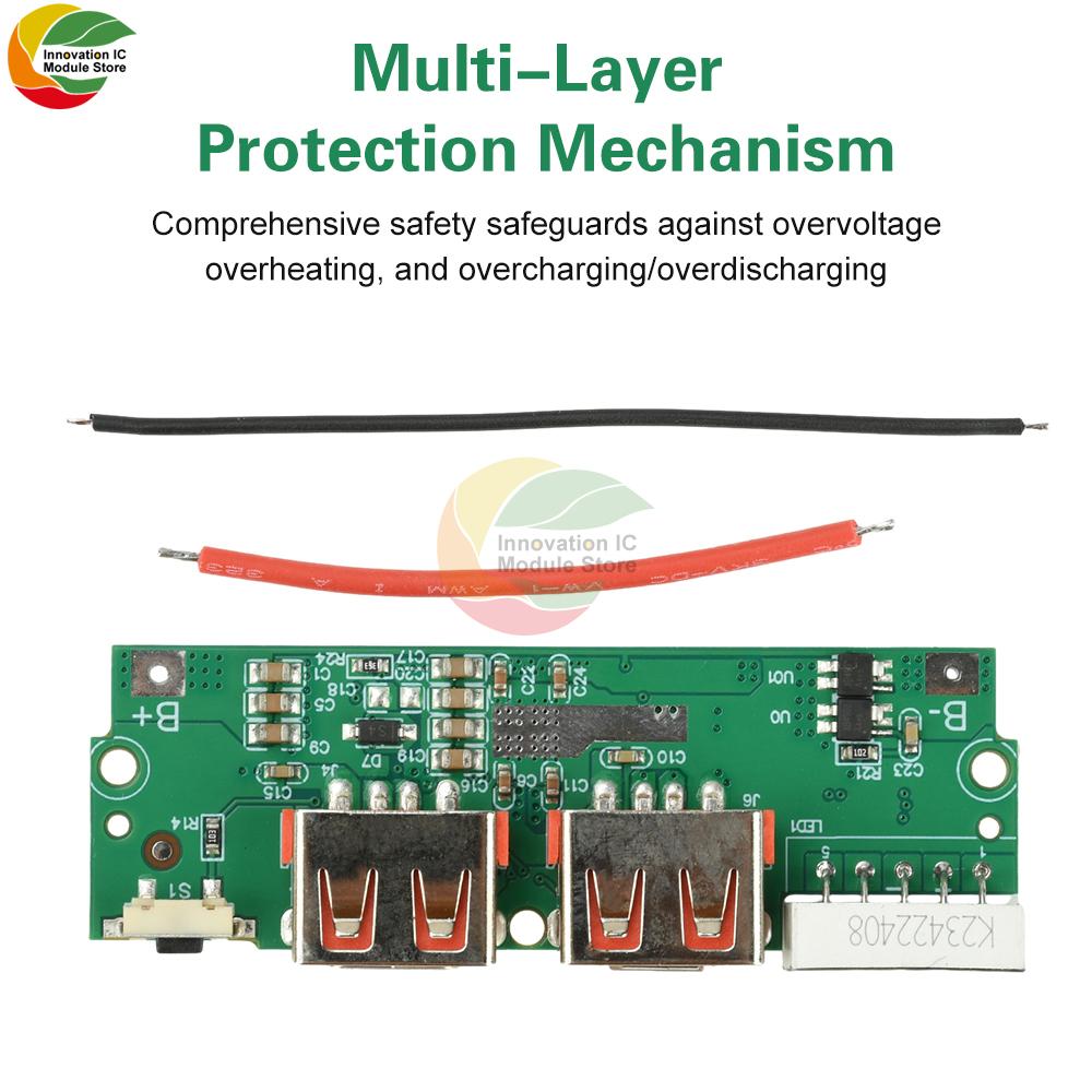 22.5W Fast Charging Module PD QC 3.7V Lithium Battery Power Bank Circuit Board with LED Display Protection DIY Charger Mainboard