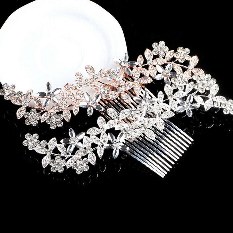 Buy Wedding Diamond Crystal Hair Comb Pins Clips Rhinestone Bridal