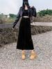 High-Waisted Midi Denim Bodycon Skirt: Women's 2025 A-Line Fashion with Slit