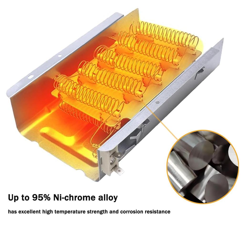 Replacement dryer heating element kit for and WED4616FW0 Whirl-pool WED4850HW0, WED49STBW1, WED4900XW0, WED4950HW0, WED4800XQ0, WED4800XQ1, (279838)