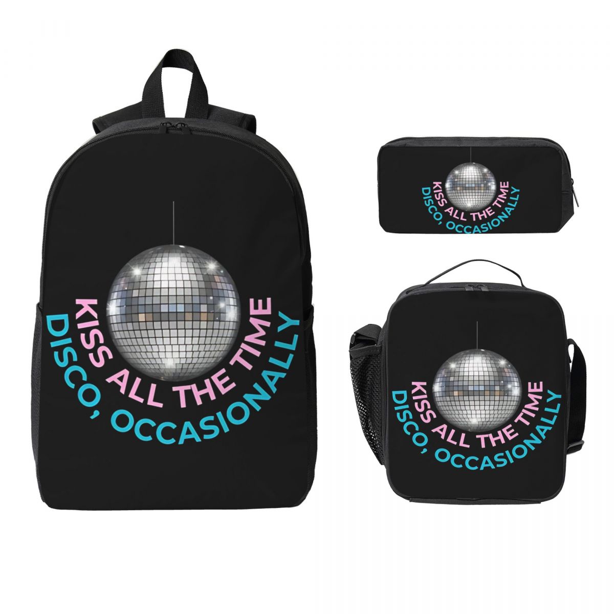 3 Stuks Harry Styles Kus Altijd Schooltassen Set voor Kinderen Pennen Etuis Rugzak Sets met Lunchbox Voor School Leerlingen Daypack