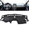 1pc Black Dashmat Dashboard Mat Cover Anti-Sun For Mazda 3 M3 2014 2015-2018