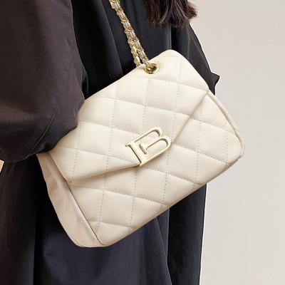 Summer Leather Crossbody Bag Women's Bag Advanced Sense Small Fragrance Bags Chain Chain Small Bag