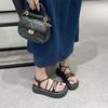 Fashion Women's Sandals Summer Casual Fashion Versatile Sandals Women's Slip-on Thick-soled Flat-soled Wear-Resistant Women's Shoes
