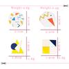 Colorful Geometry Brooch Square Triangle Round Enamel Pins Denim Jackets BackPack Lapel Pin Creative Badge Cartoon Jewelry Gift