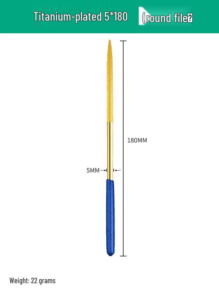 Diamantfeilen mit Titanbeschichtung, Legierungsraspel-Set für Metall- & Jadeschleifen