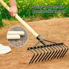 Vegetable Field Rake Steel Garden Weeding Rake Heavy-duty Steel Weeding Rake Hand Weeder Set for Gardening Vegetable Field Soil