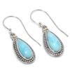 Natural Republic Larimar Gemstone 925 Solid Sterling Silver Earring 1.25" S5C49