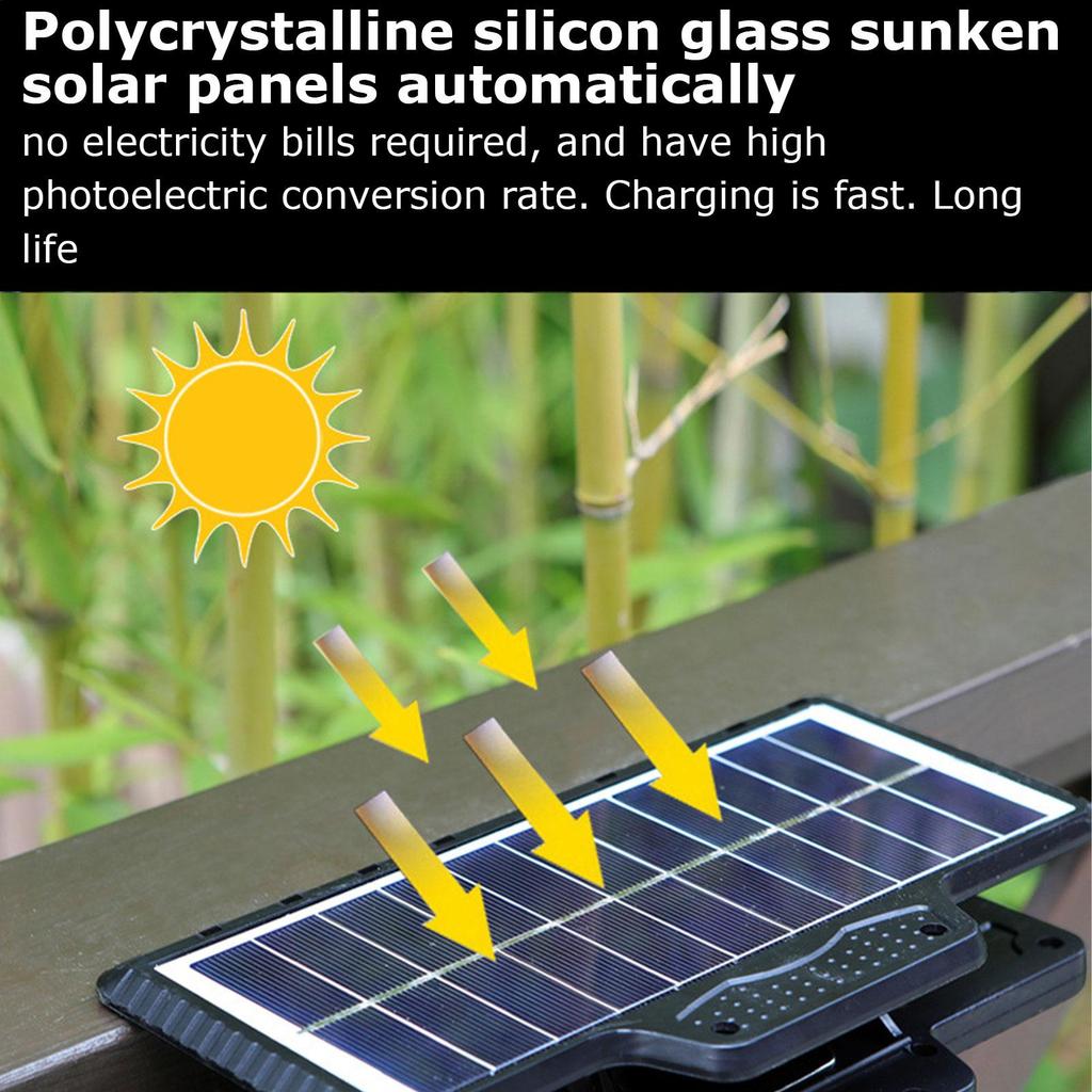 Solar Lights For Outside IP44 Waterproof Sensing Lamp 208 LED Solar Powered Light With 3 Color Modes For House Parking Lot