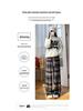 Women's Plaid Velvet-Lined Wide-Leg Pants - Autumn/Winter 2025 Retro Style