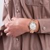 Guess Damenuhr - Roségold Stahlarmband Weißes Zifferblatt Tag-Datum GW0308L3