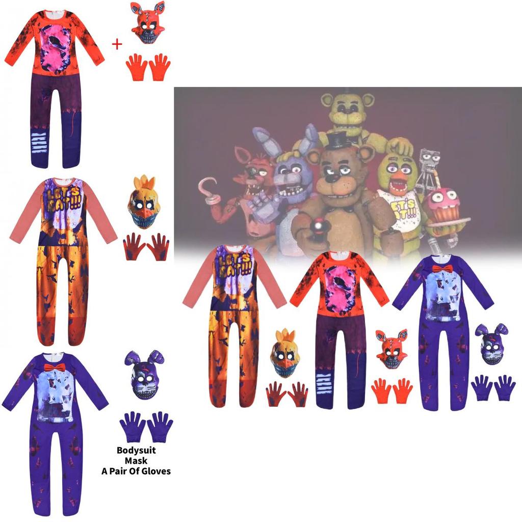 Five Nights At Freddys Children Cosplay Costume With Polyester Fabric For Parties