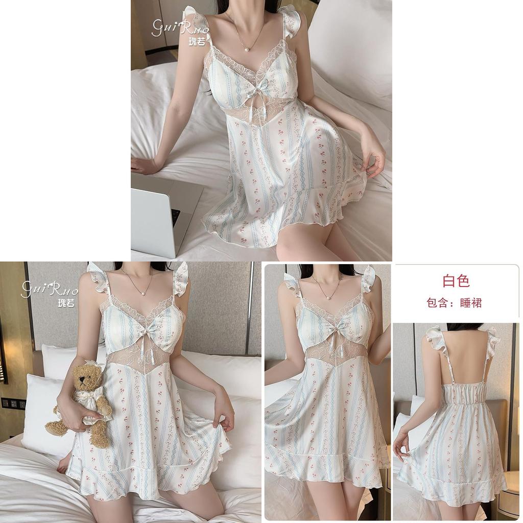 Satin Sleep Dress For Women With Lace Detailing And Vneck For Home And Lounge Relaxation
