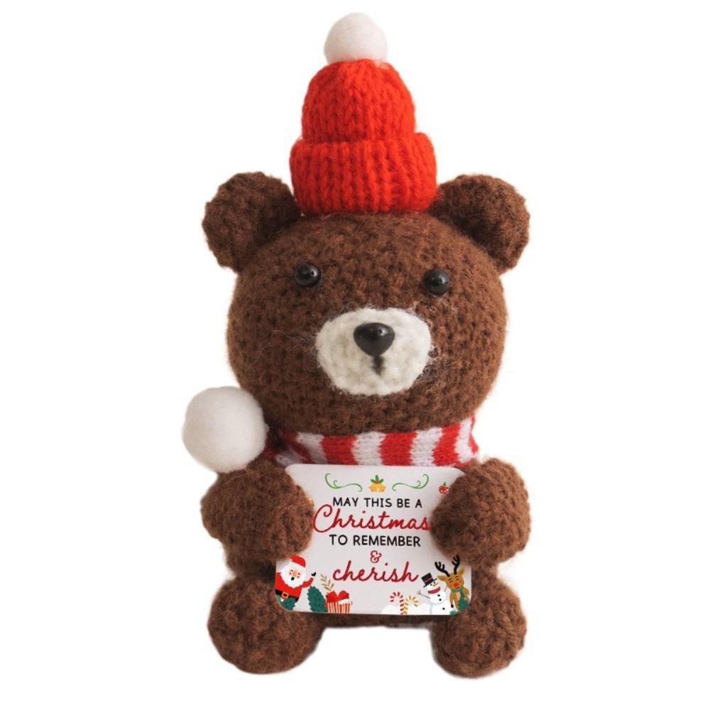 

Cute Mini Crochet Christmas Dolls Handmade Knitted Home Decor Cartoon Gifts Room Ornament Christmas Party