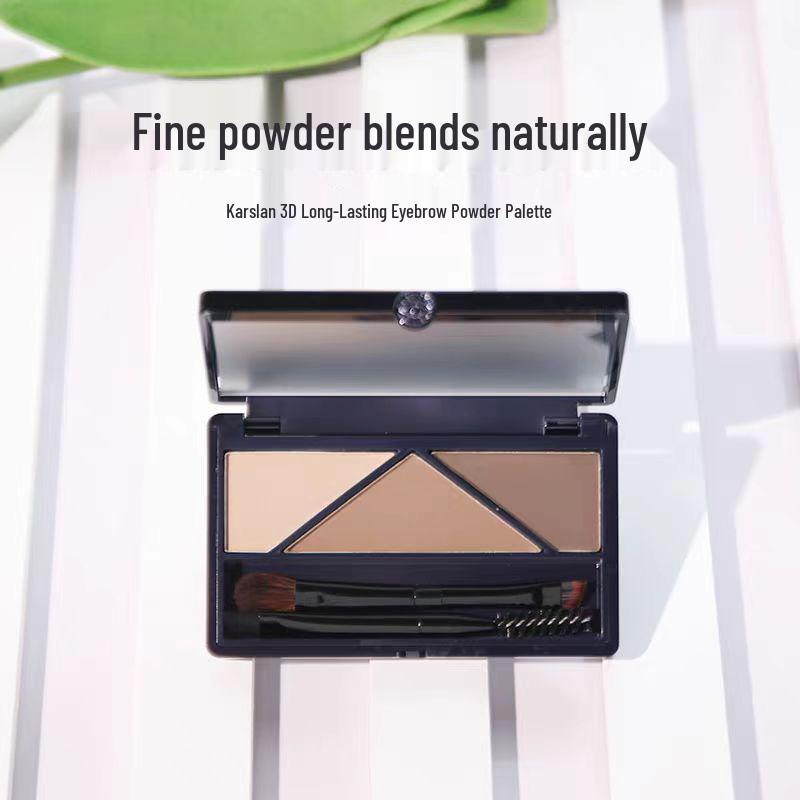 KAZI Палетка теней для бровей 3D - 4 г 02# Warm Tone Brown